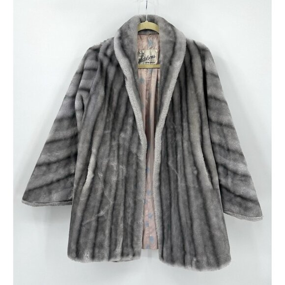 formal retro mink-o-rama glam regency gray S M - Picture 4 of 10